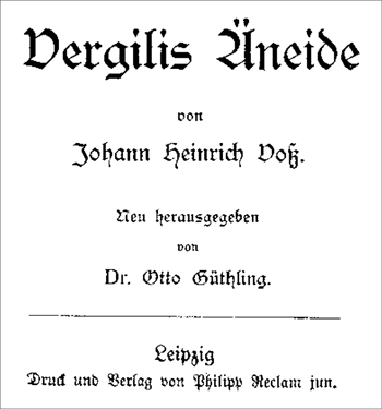 Vergils Äneide von Johann Heinrich Voß