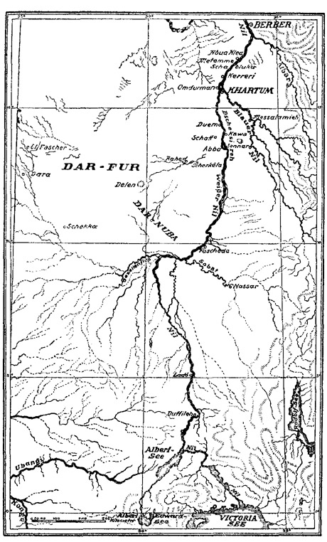 Karte: Nilgebiet, südlicher Teil