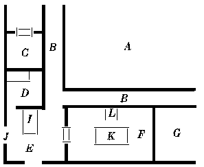 Skizze der Etage